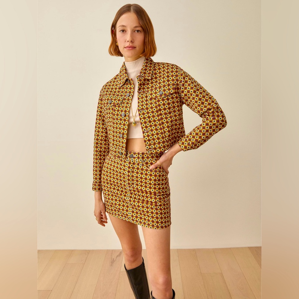 Reformation Cora Shrunken Denim Jacket